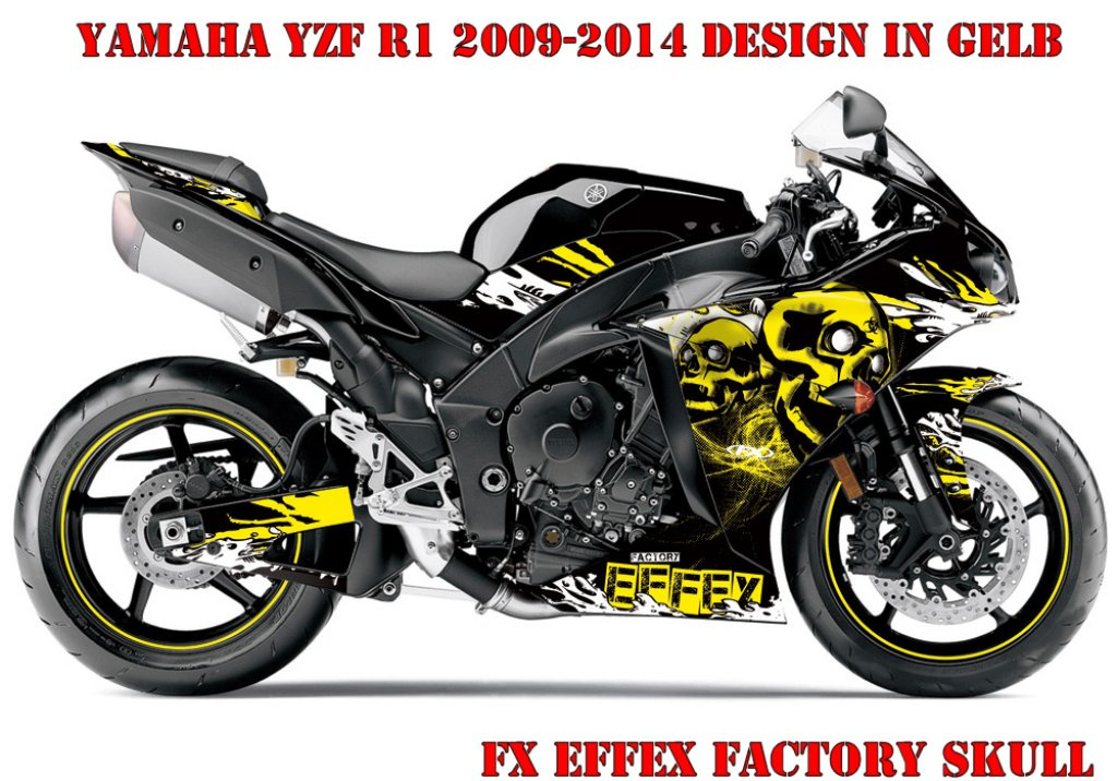 Skull Yellow for Yamaha YZF R1 2009-2014